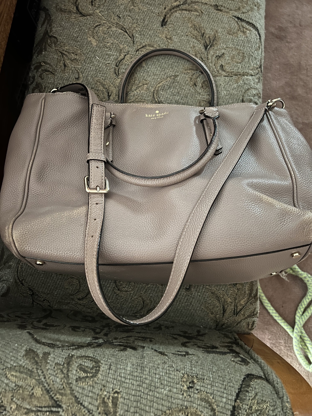kate spade New York Taupe Leather Satchel